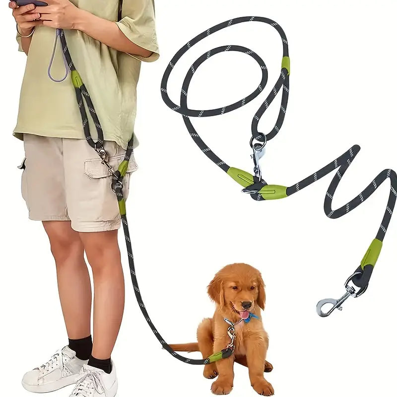 Laisse de chien mains libres en nylon – Promenade facile