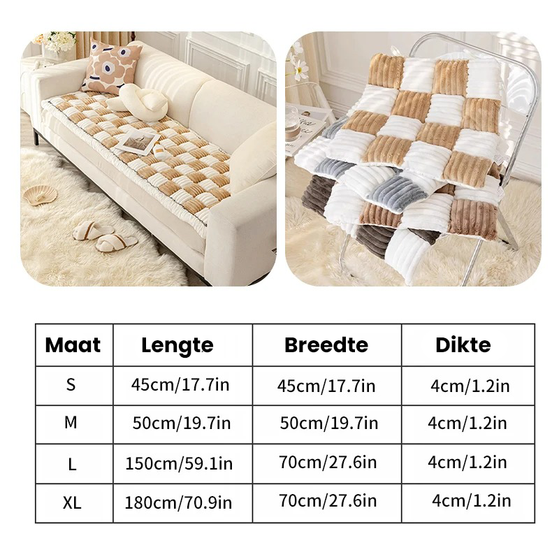 Couvre-canapés à carreaux doux pour chiens