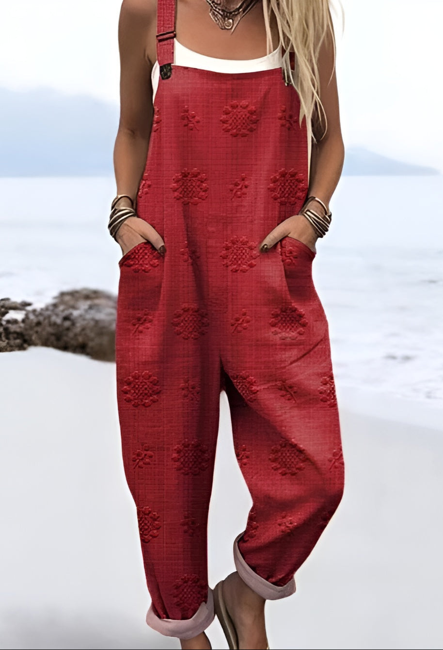 Lynn™ | Salopette en tissu à motif palissandre