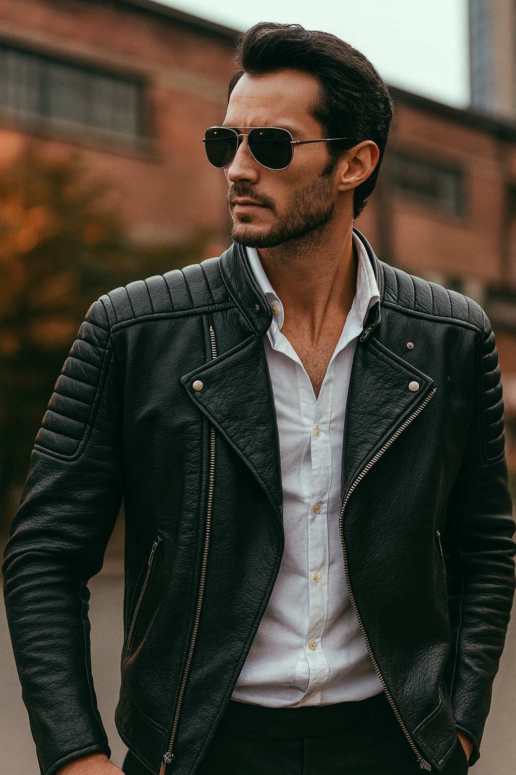Vestes en Cuir Homme