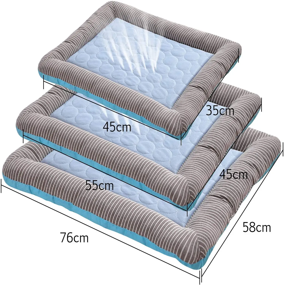 Tapis Rafraîchissant d'Été pour Animaux de Compagnie Respirant Lavable
