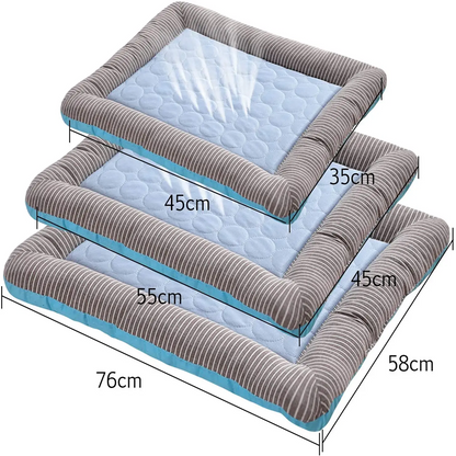 Tapis Rafraîchissant d'Été pour Animaux de Compagnie Respirant Lavable