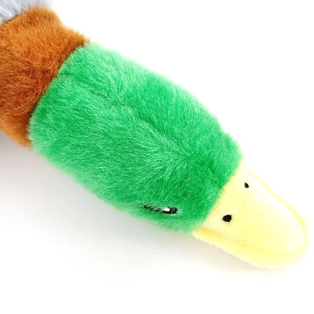 Canard en Peluche Jouet à Mordre Bruits Sifflants Soins Dentaires Durable Sûr pour Chiens