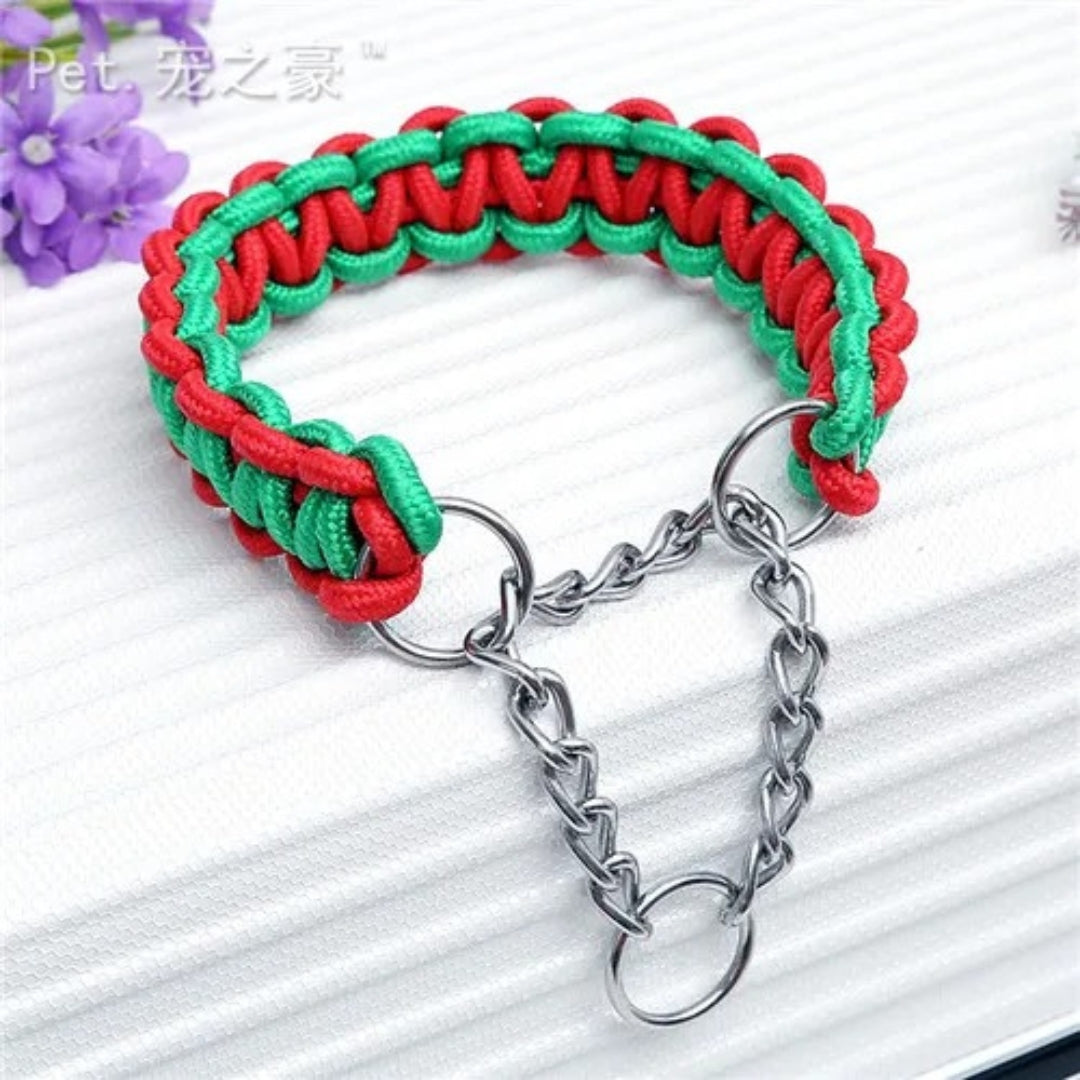 Collier en Nylon Tissé pour Chien Résistant