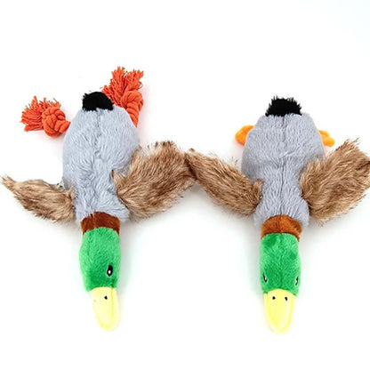 Canard en Peluche Jouet à Mordre Bruits Sifflants Soins Dentaires Durable Sûr pour Chiens