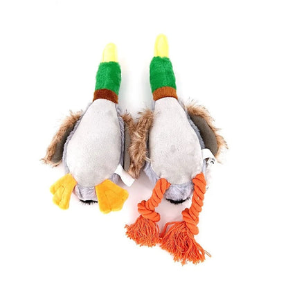 Canard en Peluche Jouet à Mordre Bruits Sifflants Soins Dentaires Durable Sûr pour Chiens