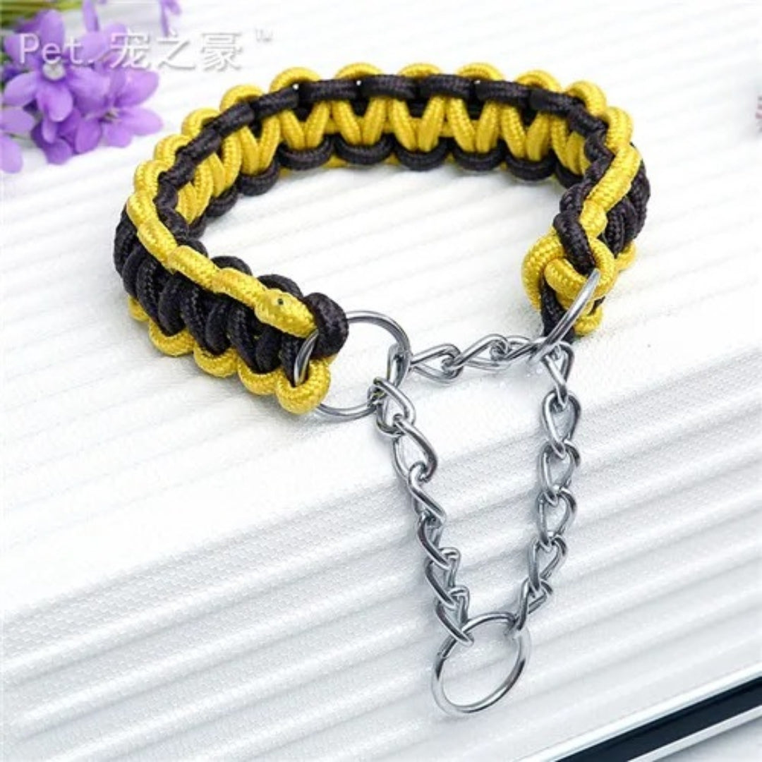 Collier en Nylon Tissé pour Chien Résistant
