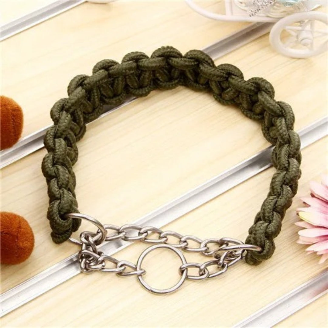 Collier en Nylon Tissé pour Chien Résistant