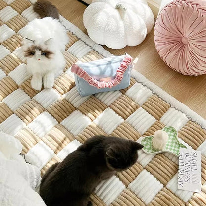 Couvre-canapés à carreaux doux pour chiens