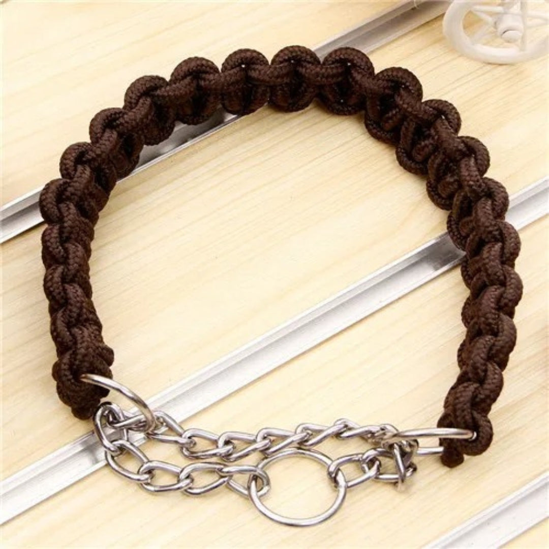 Collier en Nylon Tissé pour Chien Résistant