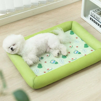 Tapis Auto-refroidissant pour Animaux de Compagnie en Polyester Rafraîchissant, Facile à Nettoyer et Portable