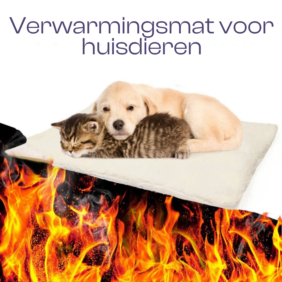 Tapis Thermique Auto-chauffant pour Animaux de Compagnie Confortable Douillet Économique Lavable en Machine Coton