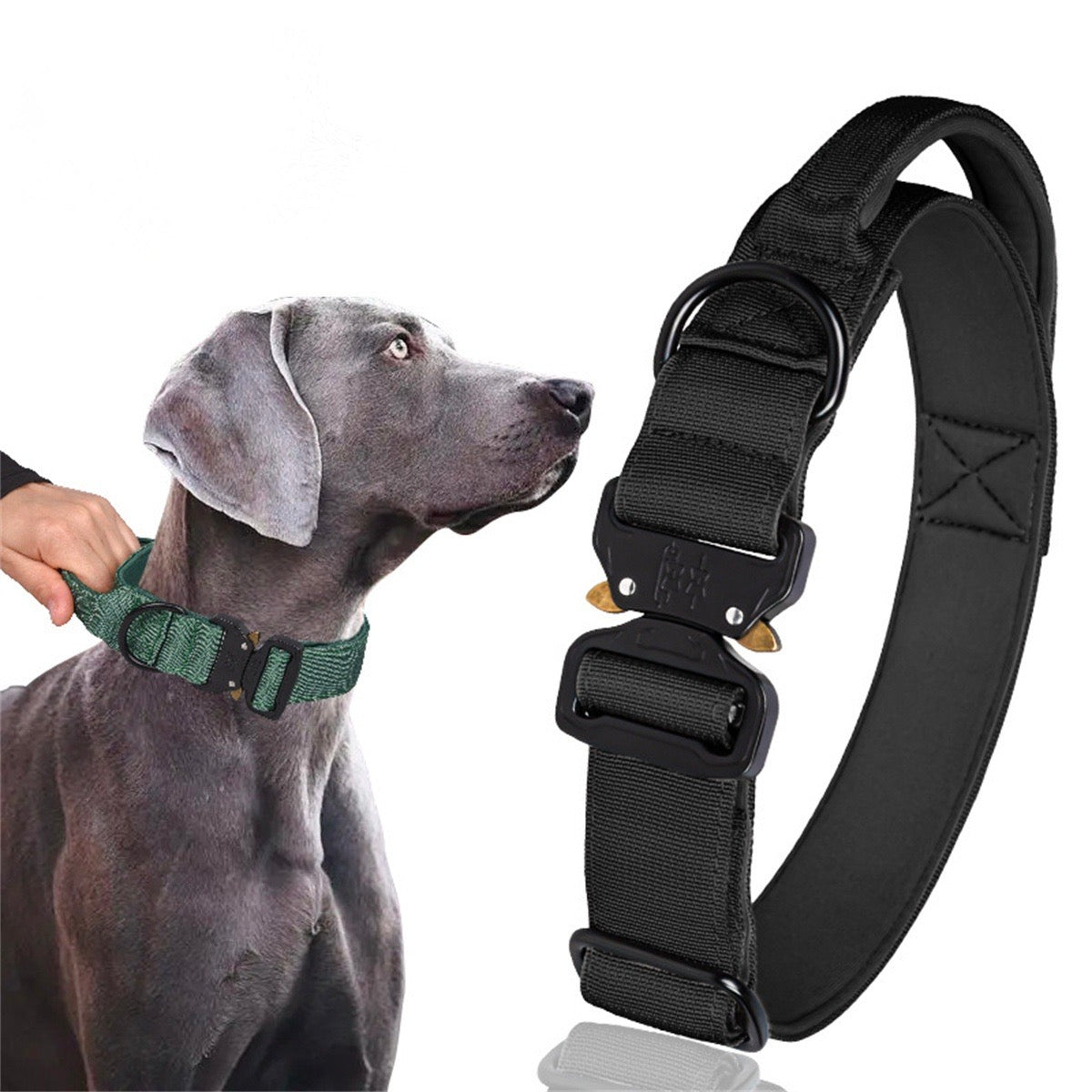 Collier d'entraînement lourd pour chiens avec poignée extra fort