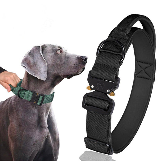 Collier d'entraînement lourd pour chiens avec poignée extra fort