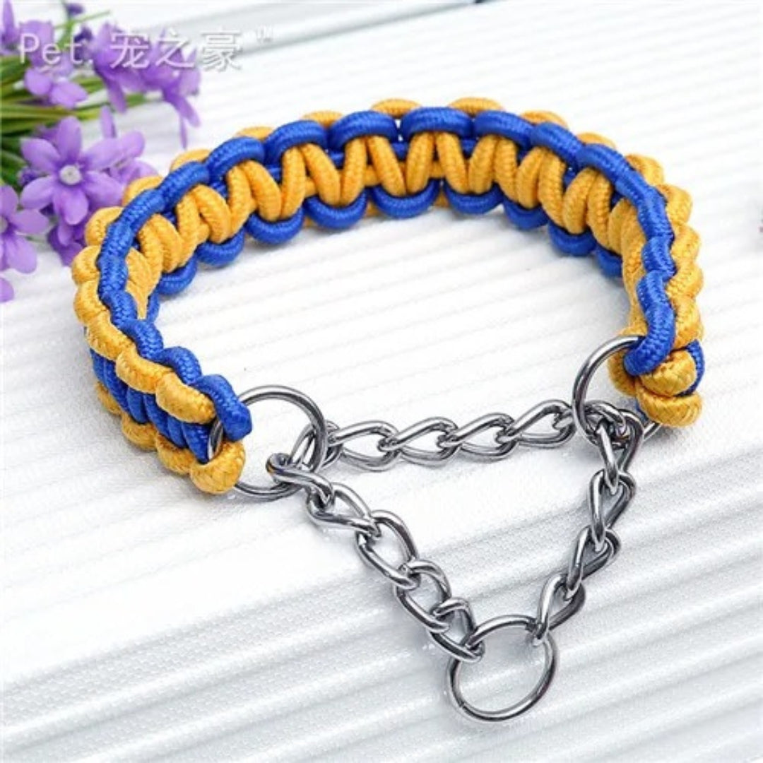Collier en Nylon Tissé pour Chien Résistant