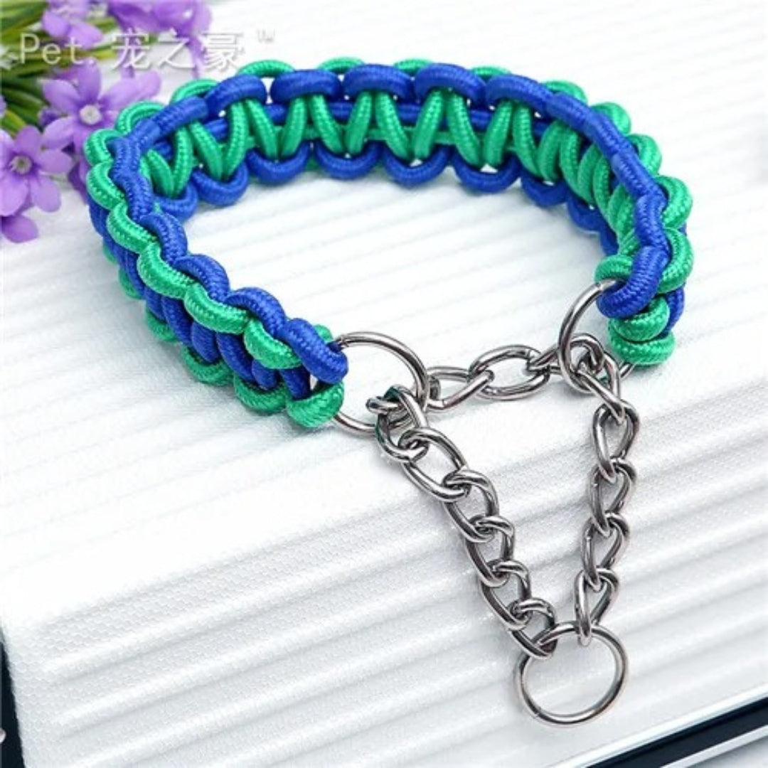Collier en Nylon Tissé pour Chien Résistant