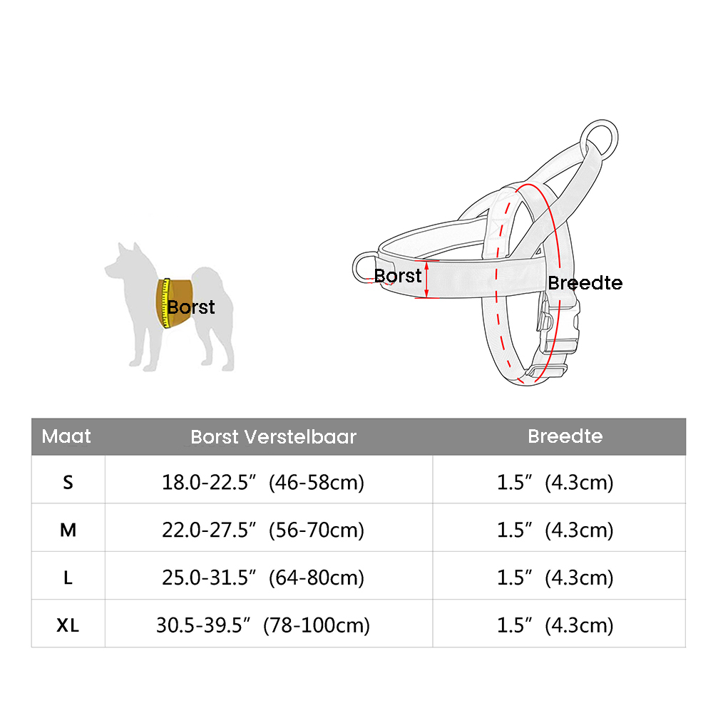 Harnais pour Chien Sans Tirer Durable Réfléchissant