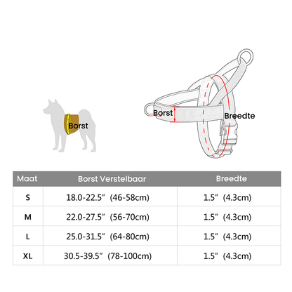 Harnais pour Chien Sans Tirer Durable Réfléchissant