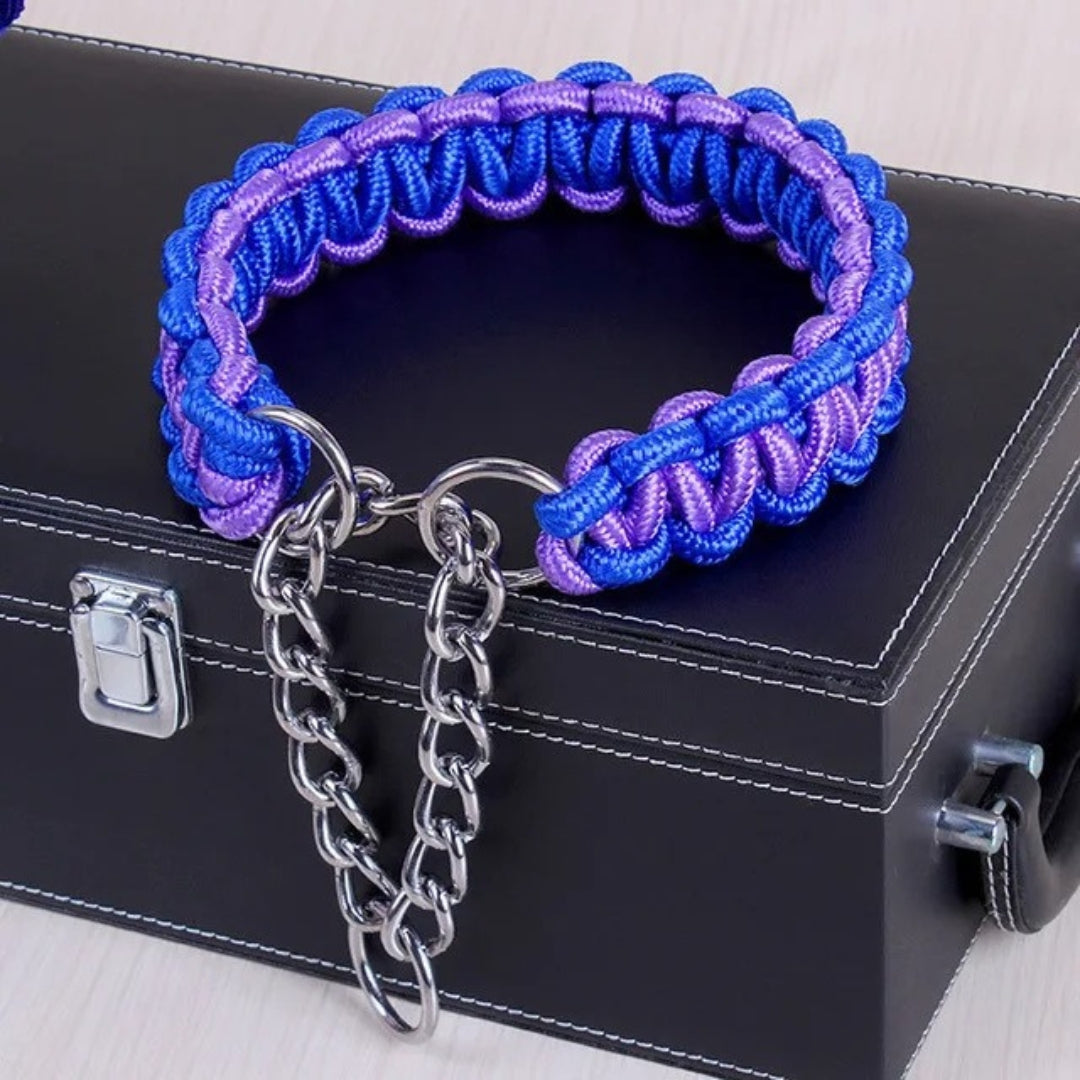 Collier en Nylon Tissé pour Chien Résistant