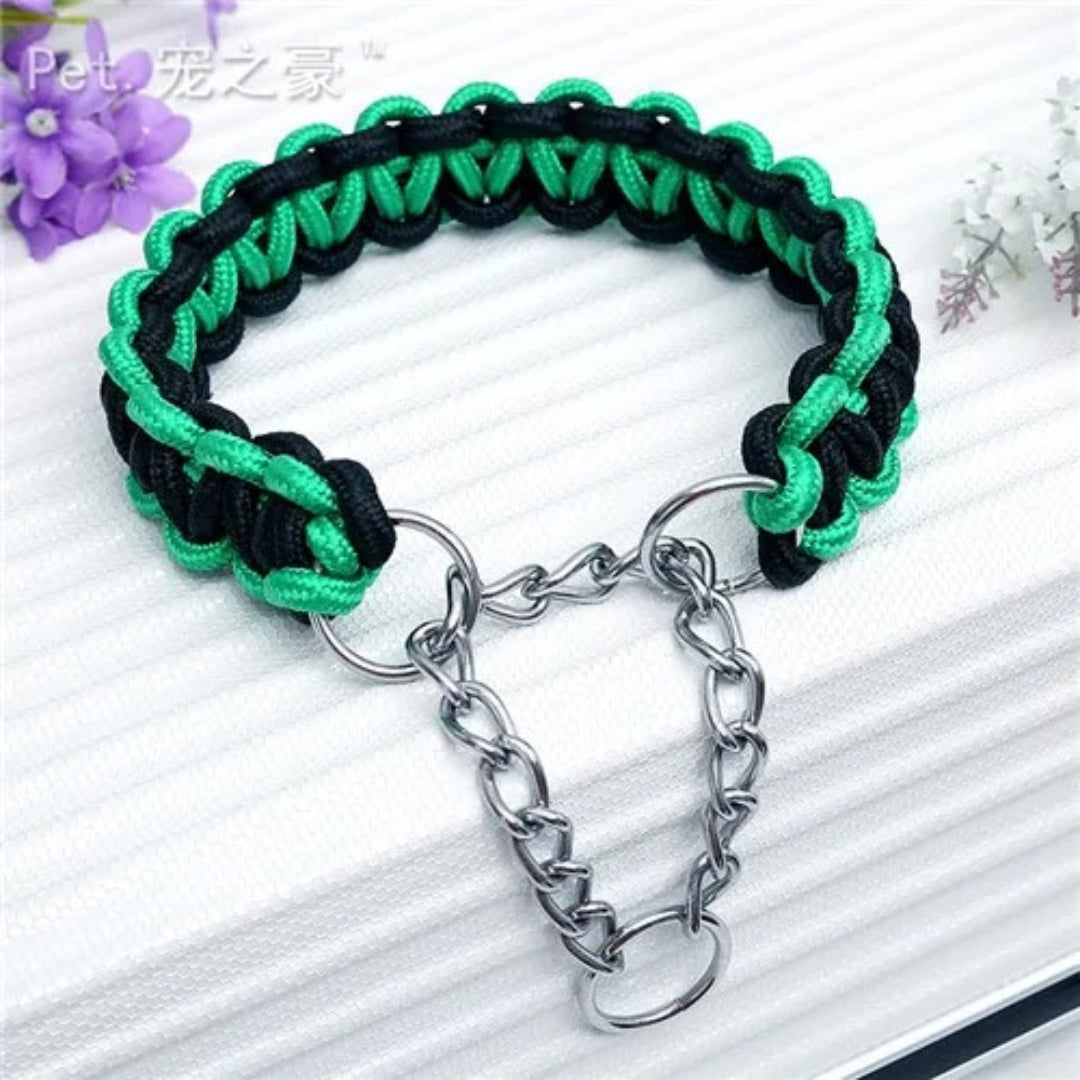 Collier en Nylon Tissé pour Chien Résistant