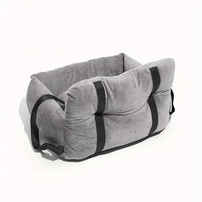 Rehausseur de Siège Auto en Peluche pour Chiens Confortable et Sûr avec Housse Lavable en Machine
