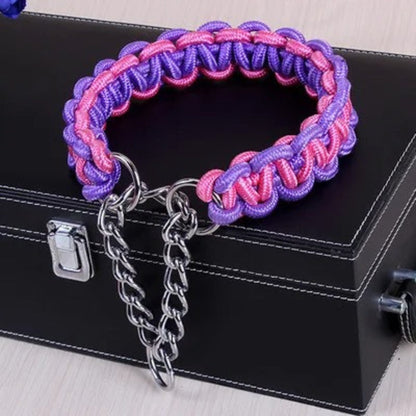 Collier en Nylon Tissé pour Chien Résistant