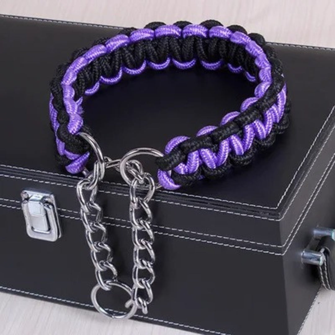 Collier en Nylon Tissé pour Chien Résistant