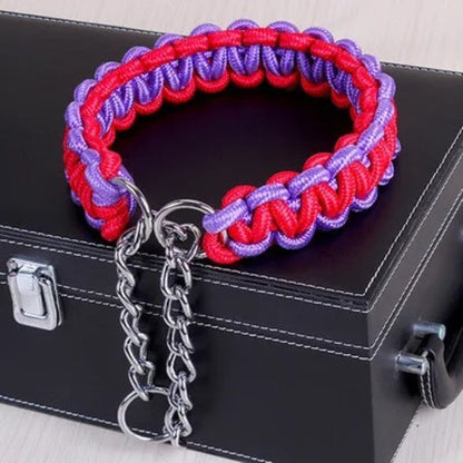 Collier en Nylon Tissé pour Chien Résistant