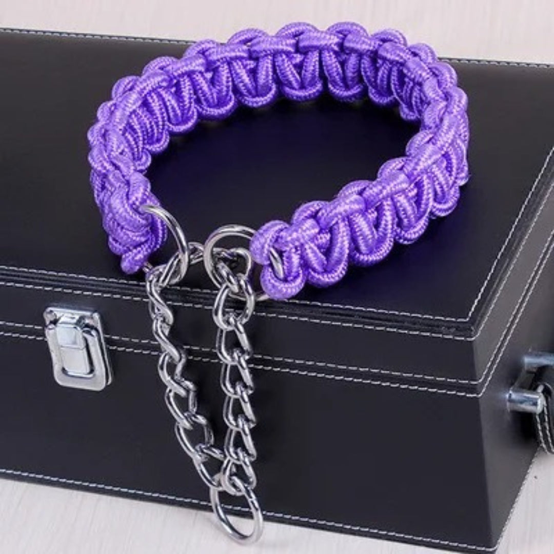 Collier en Nylon Tissé pour Chien Résistant