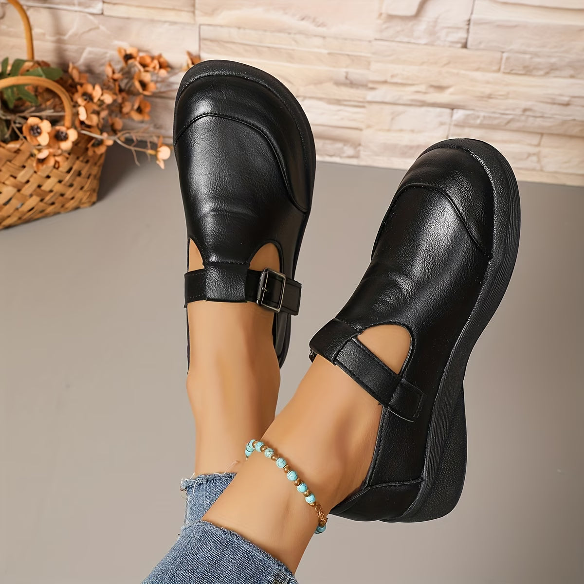 Élodie™ | Chaussures en cuir au charme rétro