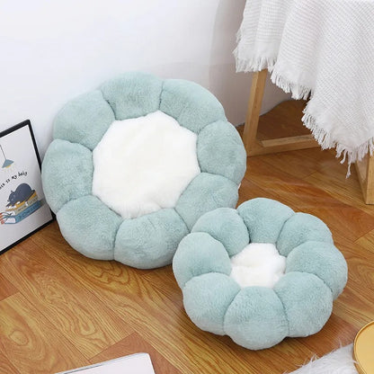 Coussin pour Chat en Forme de Fleur Auto-chauffant Lavable et Universel pour Toutes les Saisons