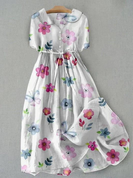Lyric - Robe à Taille avec Cordon Tendance Imprimé Floral
