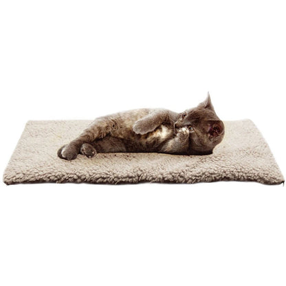 Tapis Thermique Auto-chauffant pour Animaux de Compagnie Confortable Douillet Économique Lavable en Machine Coton