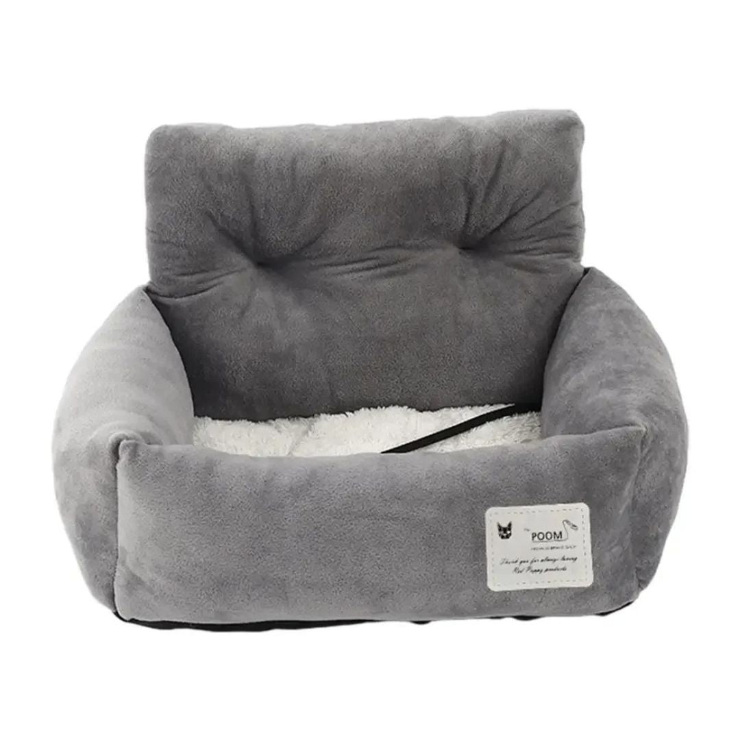 Rehausseur de Siège Auto en Peluche pour Chiens Confortable et Sûr avec Housse Lavable en Machine