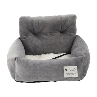 Rehausseur de Siège Auto en Peluche pour Chiens Confortable et Sûr avec Housse Lavable en Machine