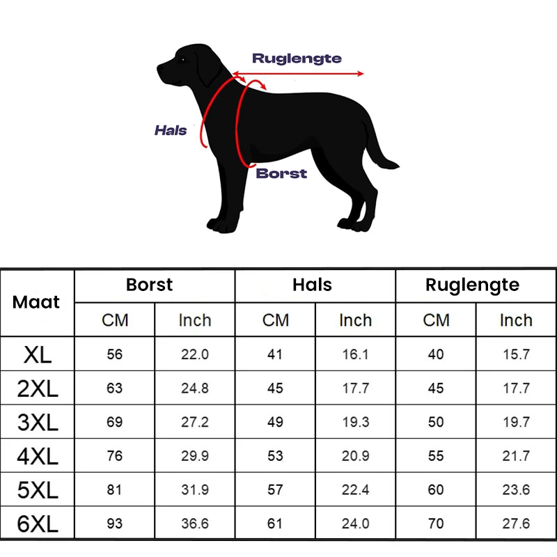 VestPaws™ | Manteau d'Hiver Imperméable pour Grands Chiens