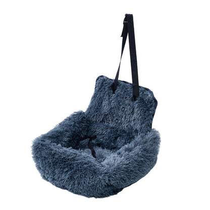 Siège Auto Pour Chiens Fluffy Apaisant Super Doux Sécurisé Antidérapant Facile à Installer