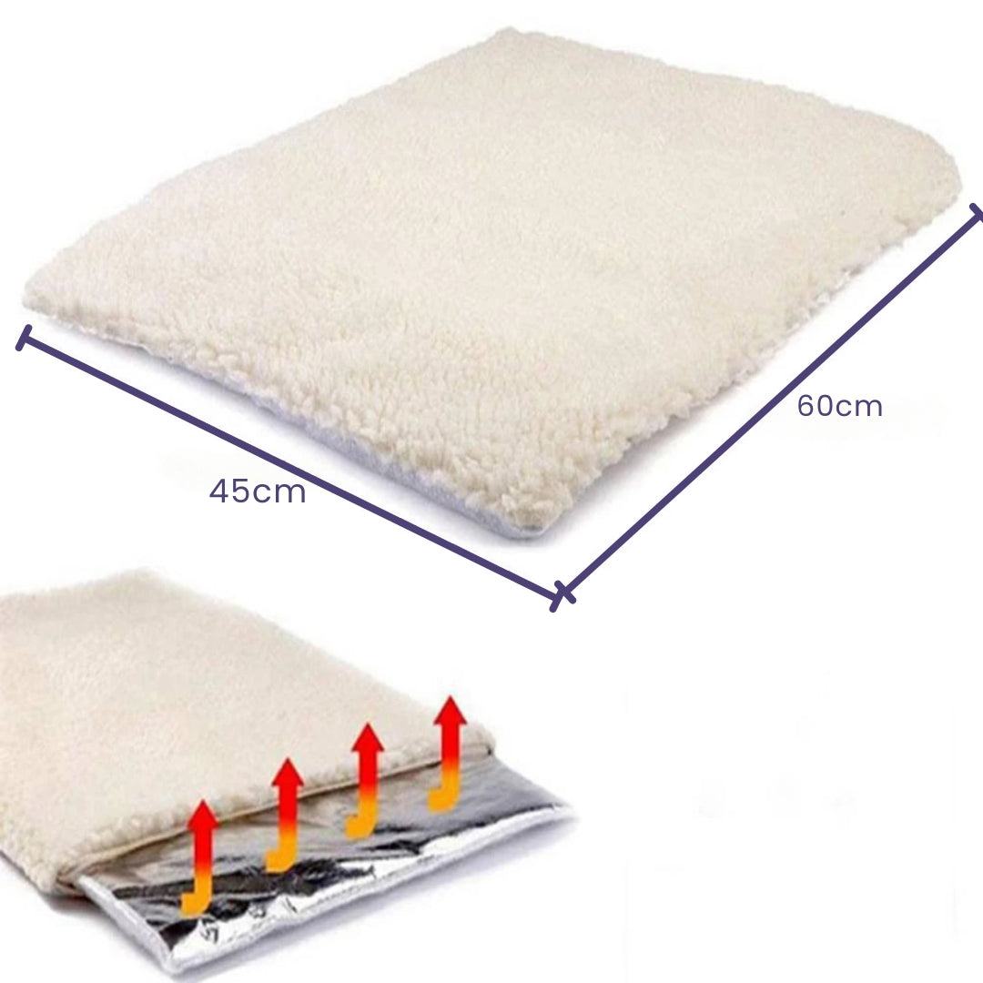Tapis Thermique Auto-chauffant pour Animaux de Compagnie Confortable Douillet Économique Lavable en Machine Coton