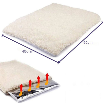 Tapis Thermique Auto-chauffant pour Animaux de Compagnie Confortable Douillet Économique Lavable en Machine Coton