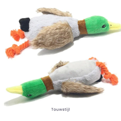 Canard en Peluche Jouet à Mordre Bruits Sifflants Soins Dentaires Durable Sûr pour Chiens