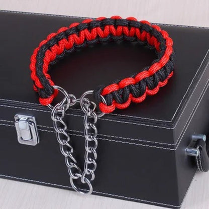 Collier en Nylon Tissé pour Chien Résistant
