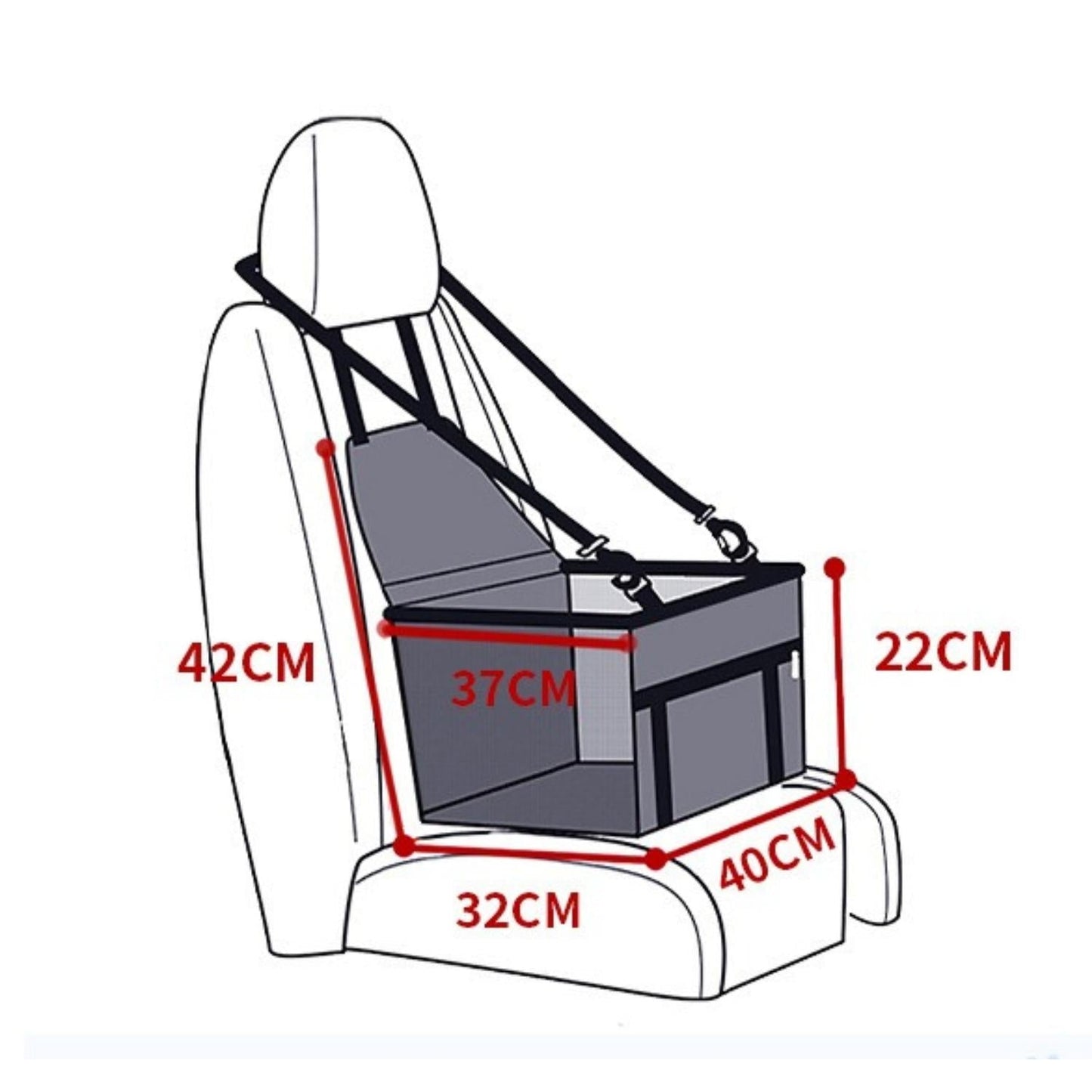 SafeStay™ | Siège Auto Sûr et Confortable pour Animaux de Compagnie