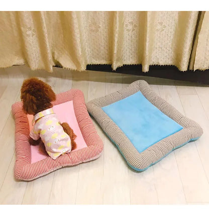 Tapis Rafraîchissant d'Été pour Animaux de Compagnie Respirant Lavable