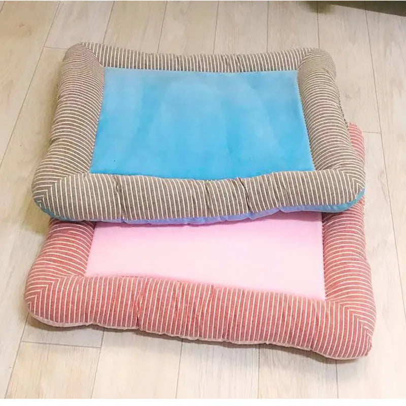 Tapis Rafraîchissant d'Été pour Animaux de Compagnie Respirant Lavable