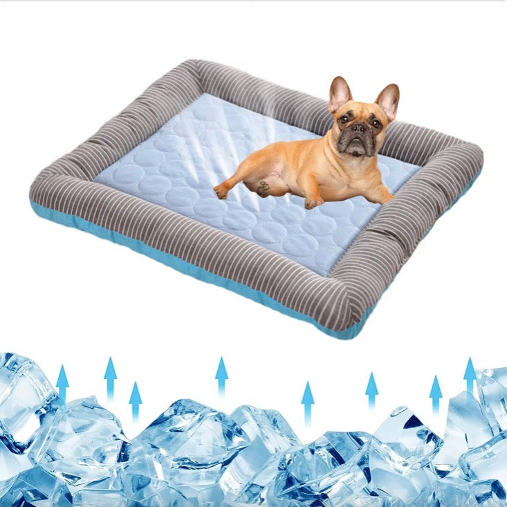Tapis Rafraîchissant d'Été pour Animaux de Compagnie Respirant Lavable