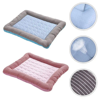 Tapis Rafraîchissant d'Été pour Animaux de Compagnie Respirant Lavable