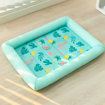 Tapis Auto-refroidissant pour Animaux de Compagnie en Polyester Rafraîchissant, Facile à Nettoyer et Portable