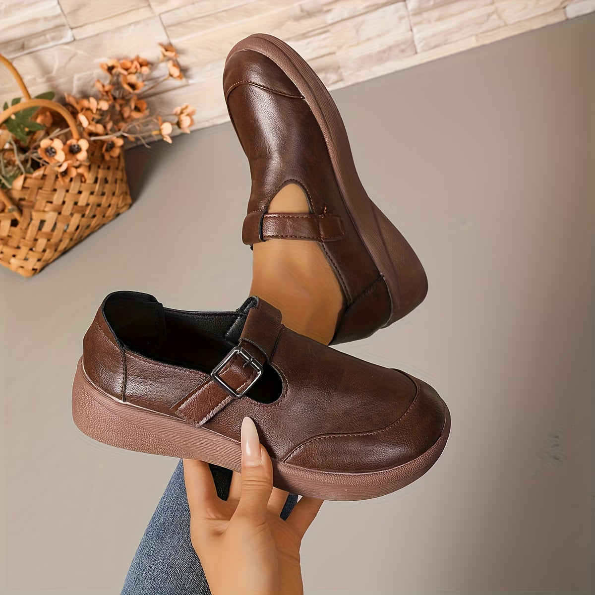 Élodie™ | Chaussures en cuir au charme rétro