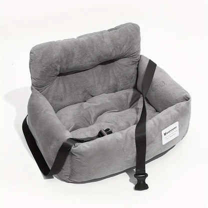 Rehausseur de Siège Auto en Peluche pour Chiens Confortable et Sûr avec Housse Lavable en Machine